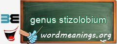 WordMeaning blackboard for genus stizolobium